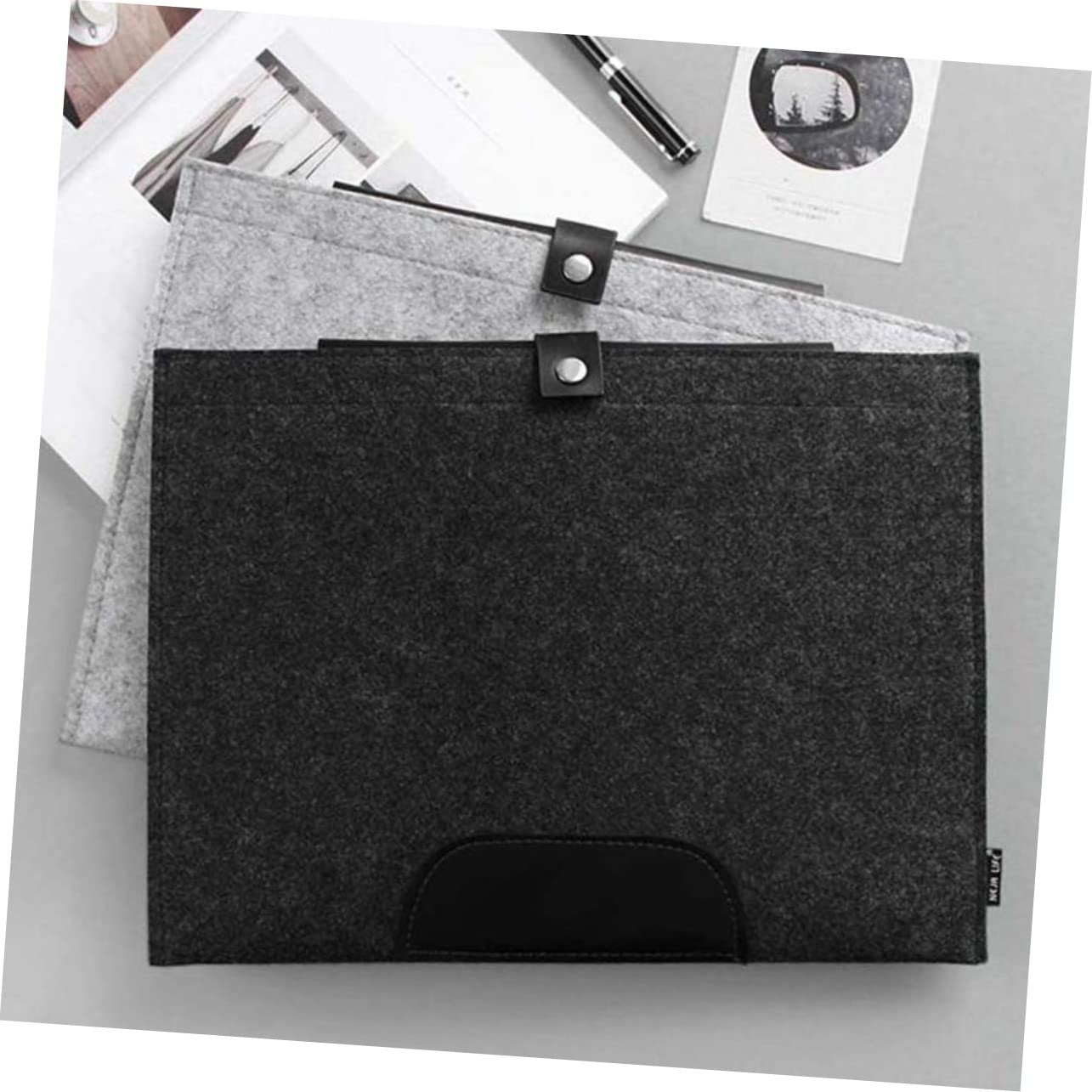 NUOBESTY Organizador De Papel De Fieltro De Lana De Gran Capacidad 3 Unidades Para Documentos Maletín Bolso De Mano Para Oficina Y Escuela.