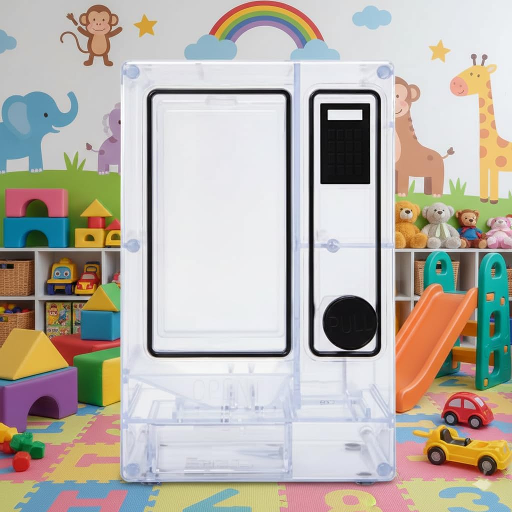 My Mini Vending Machine Desk Toy Clear Acrylic Eraser Dispenser & Desktop Organizer Cute Office Supplies & Stationery Storage