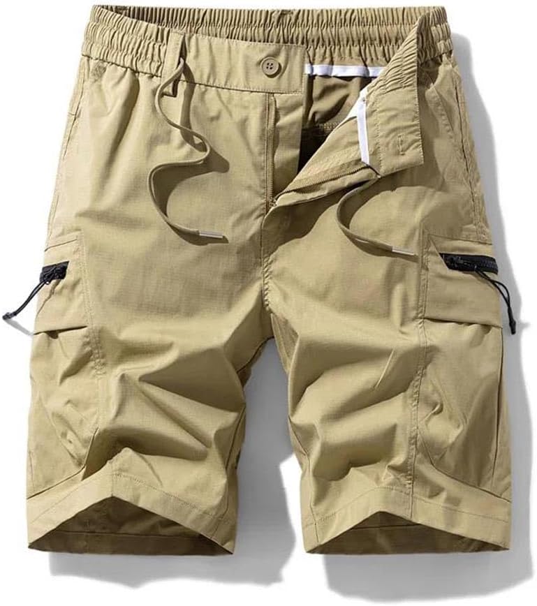 Men's Casual Shorts Elastic Drawstring Waist Loose Straight Work Daily Shorts