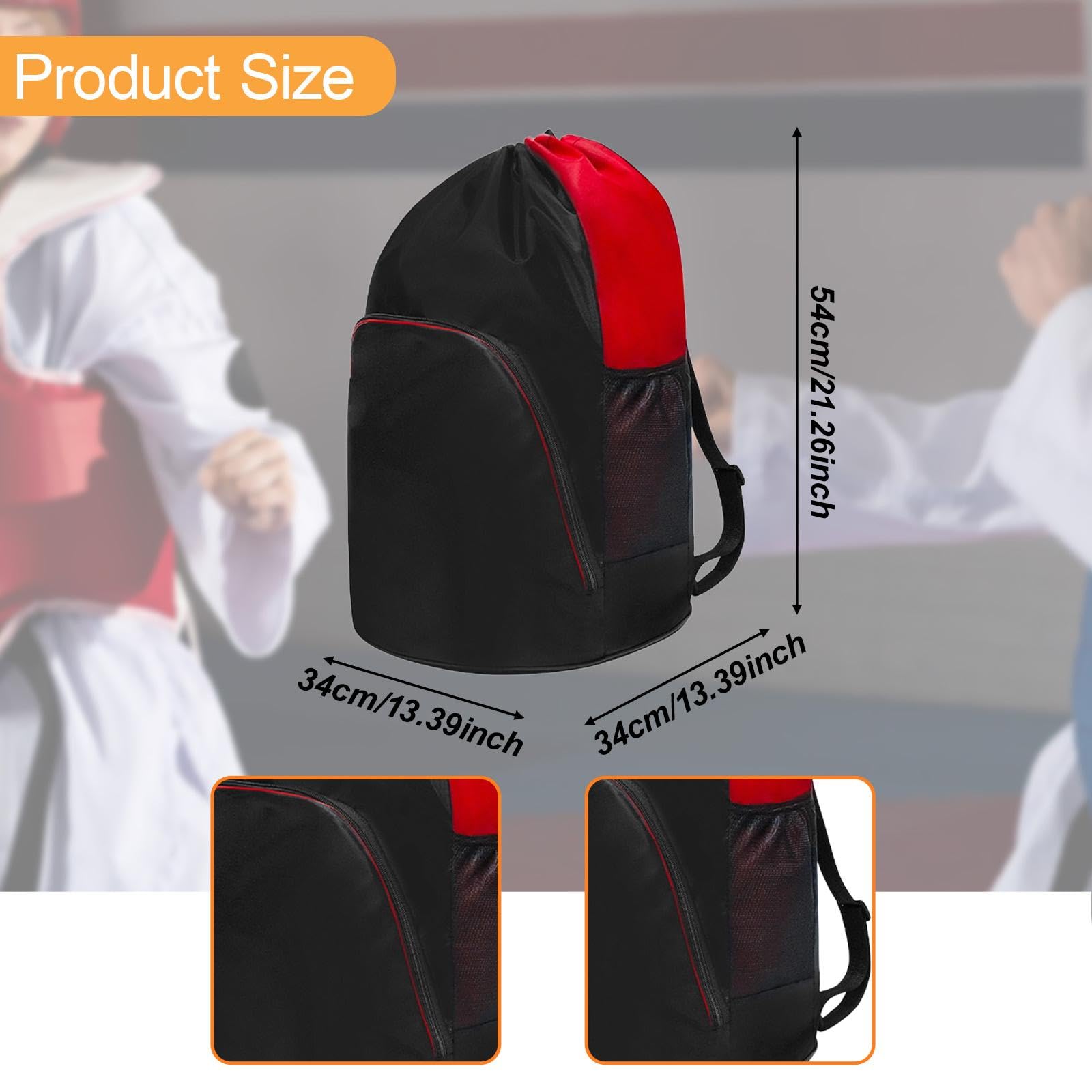 TISHITA Taekwondo Rucksack, Schutzausrüstungstasche für Sparring, Kampfsportarten Und Boxen