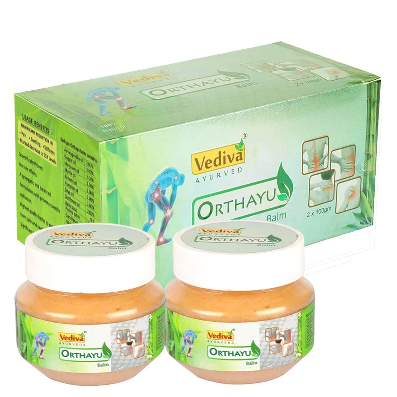 TVM vediva Orthayu Balm Knee Pain Balm,back pain,100% ayurvedic Herbs instant relief balm_100gm pack-2 (B0CQT42XTZ) Amazon Price History, Amazon Price Tracker