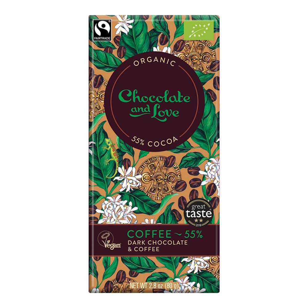Chocolate and Love ciemna czekolada, kawa 55%, 80 g (12)