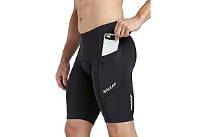 BALEAF Men's Padded Cycling Shorts: Ride in Comfort with Pockets and Sun Protection