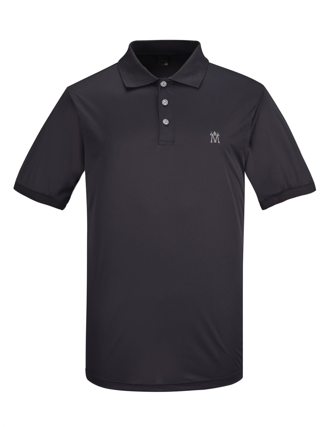 Lesmart Men's Golf Polo Shirts Dry Fit Short Sleeve Performance Lightweight Athletic Sport T-Shirt Tops M Grey