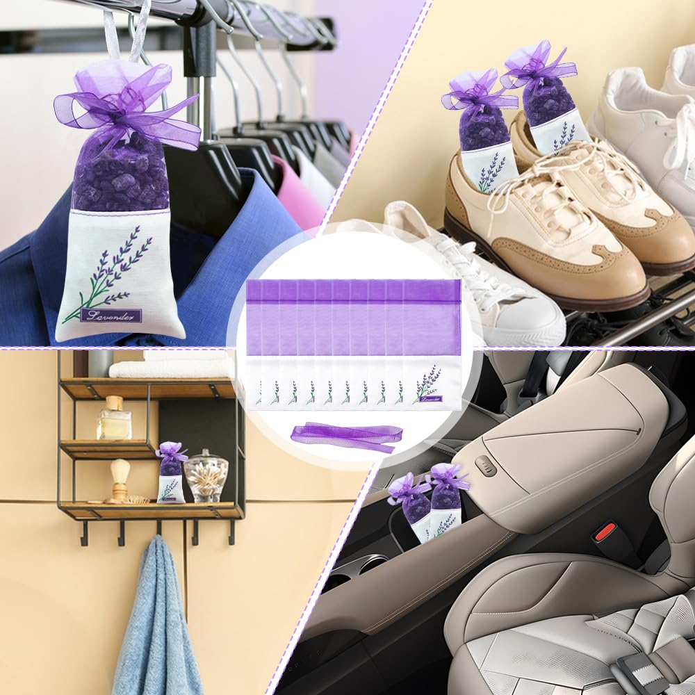 20 Pièces Sachets De Lavande,Sachet Lavande Vide,Sacs en Organza pour Lavandes,Achets Parfumés Réutilisables à Remplir Soi-même,pour Les épices et Les Herbes Aromatiques (20)