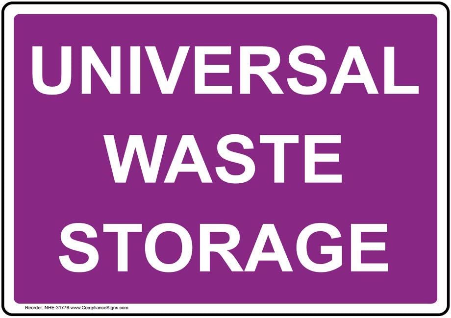 Universal Waste Storage Safety Sign