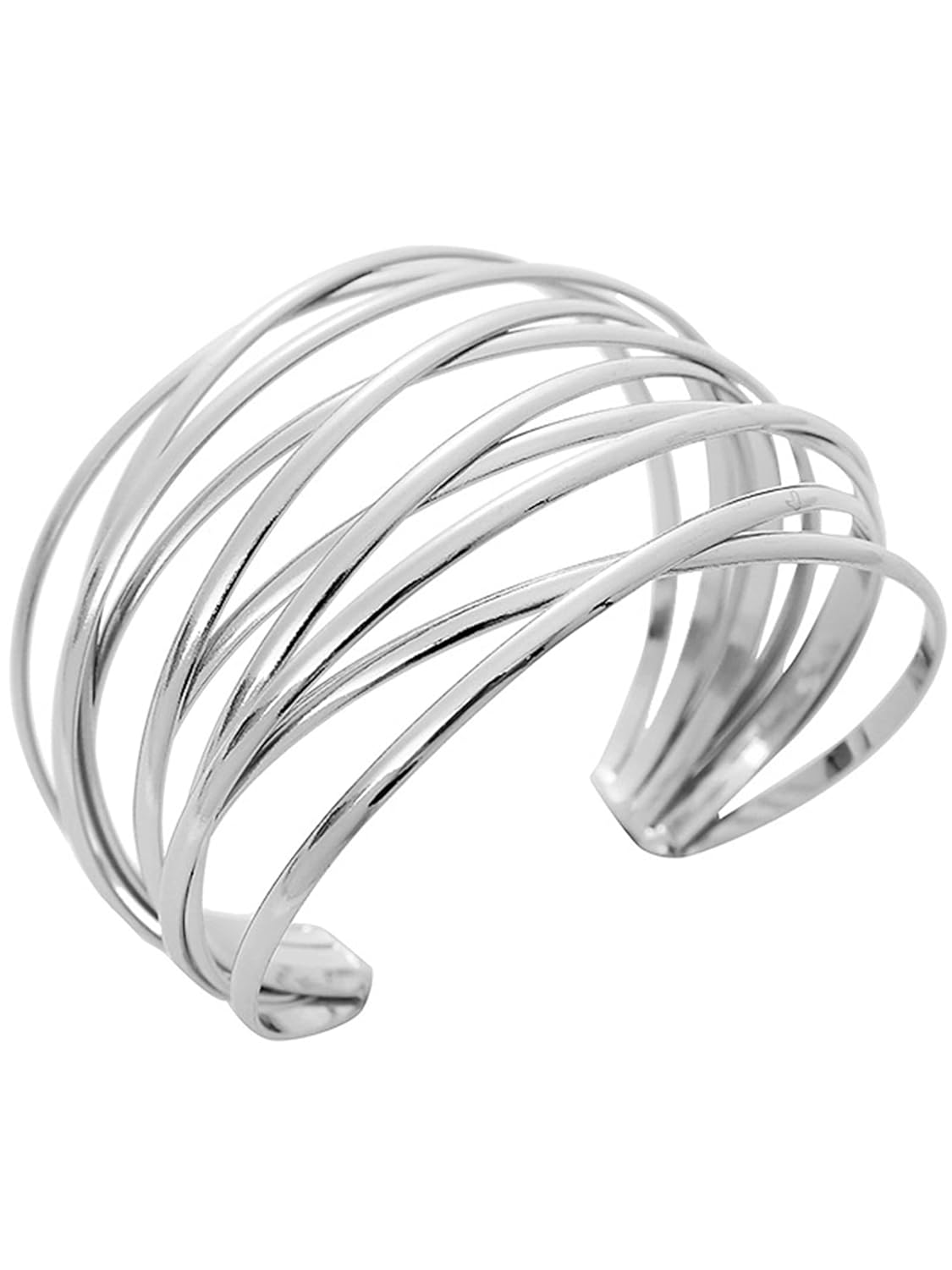 Long tiantian Bangle Bracelet for Women Rose Gold Cuff Bracelet for Teen girls Multi-layer Cross Wire Bracelet Rose