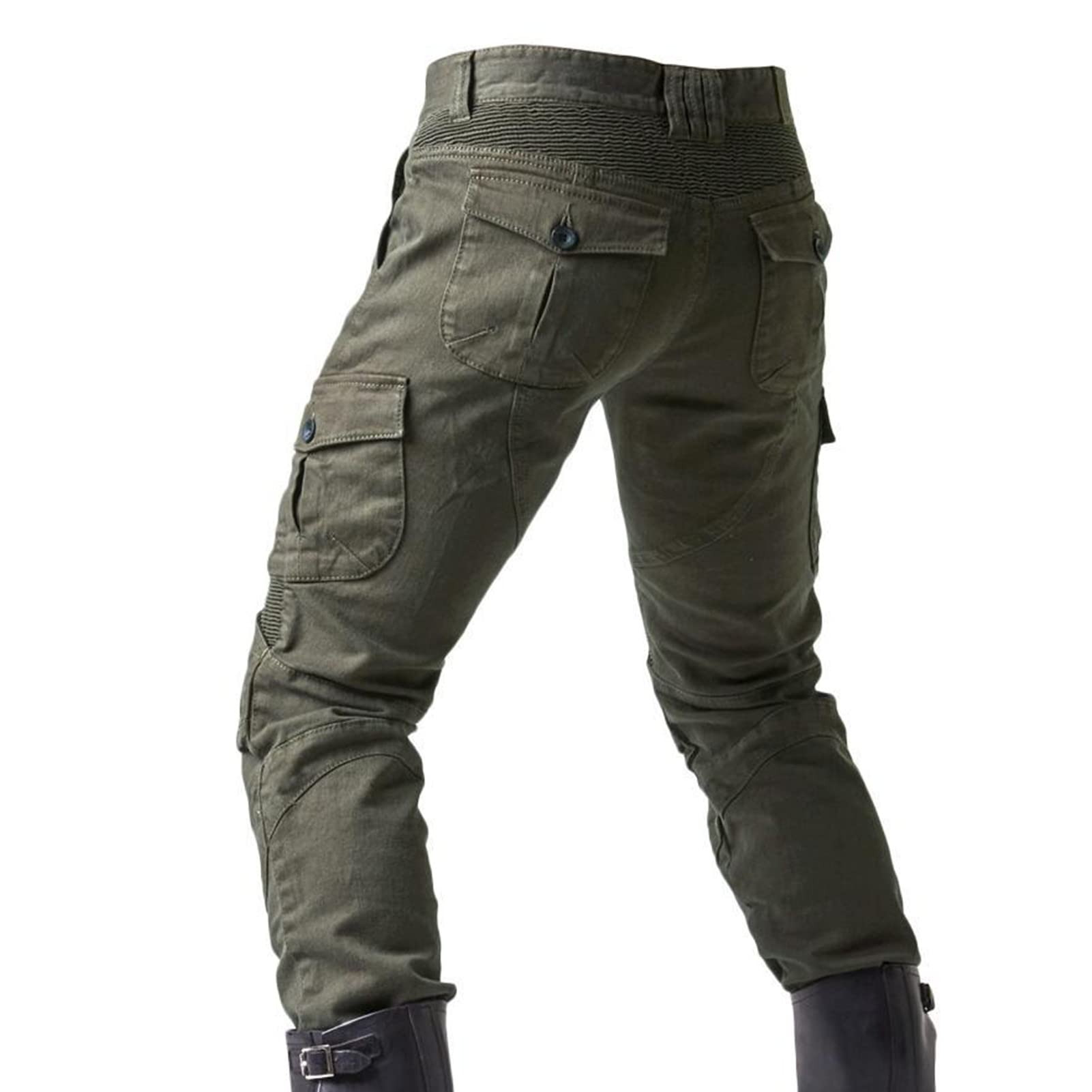 Jeans da Moto Pantaloni da Motociclista in Denim Impermeabili Protezione Impermeabile Pantaloni da Moto da Ciclismo Jeans da Motociclista Elasticizzati con 4 Protezioni