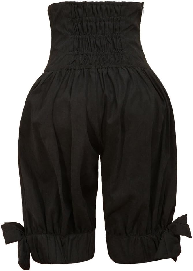 Hugme Black Front Lace-Up Cotton Blend Lolita Shorts