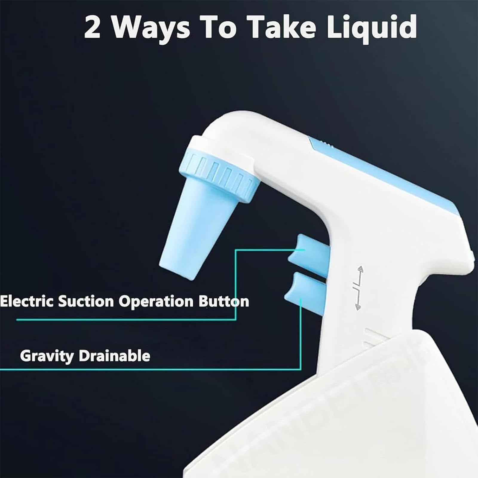 Pipettatore automatico digitale, pompa a pipetta elettronica, velocità di aspirazione 25 ml in 5s, capacità 0,1-100 ml, regolabile a 8 livelli per esperimenti diagnostici clinici