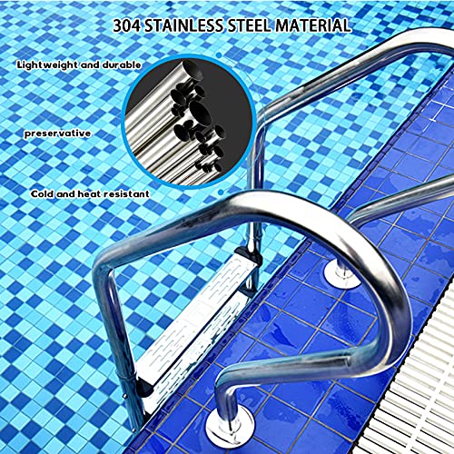 Escalera para piscina acero inoxidable 2 peldaños antideslizante miniatura 2