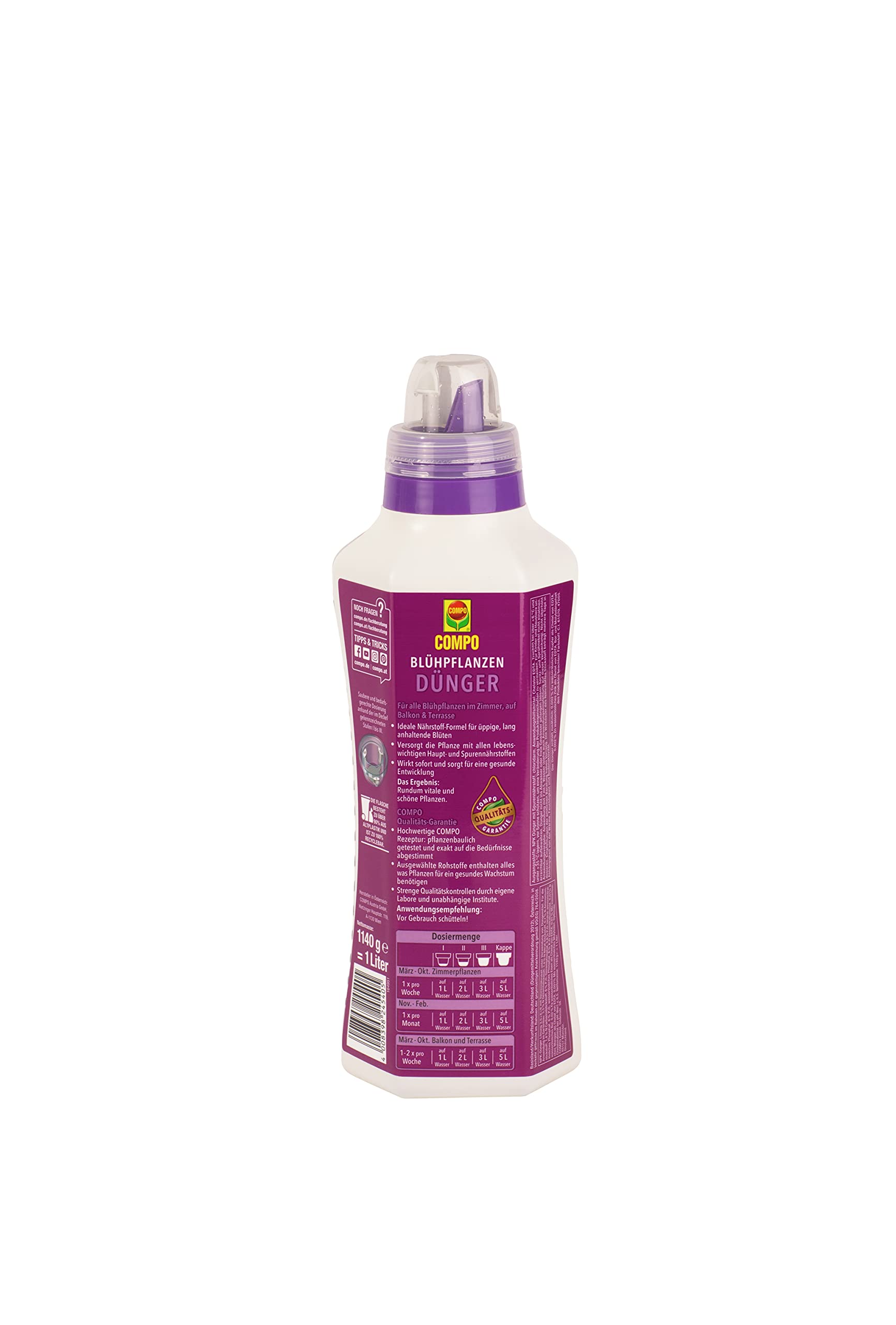 Compo 1 Litre Engrais Plante Fleurs Multicolore