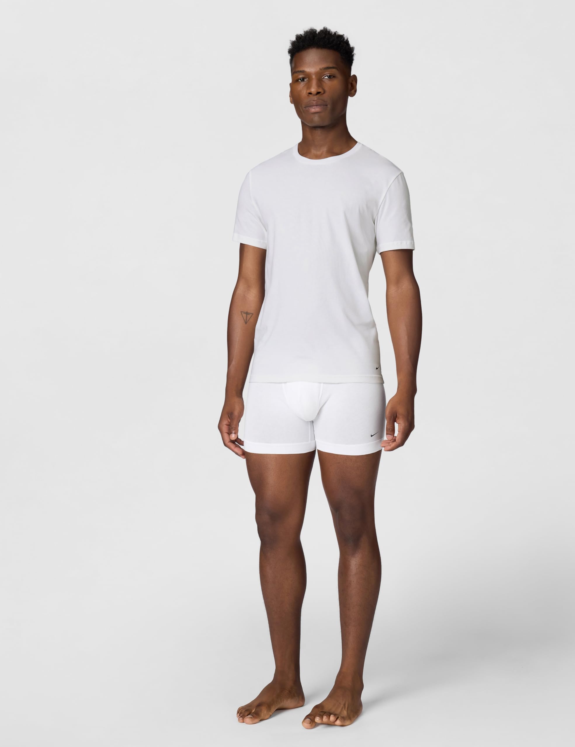 Nike All Day Cotton Stretch Short Sleeve Crewneck Undershirts (2-Pack) Camiseta de Manga Corta con Cuello Redondo de algodón elástico de Manga Corta para Todo el día Hombre (Pack de 2)
