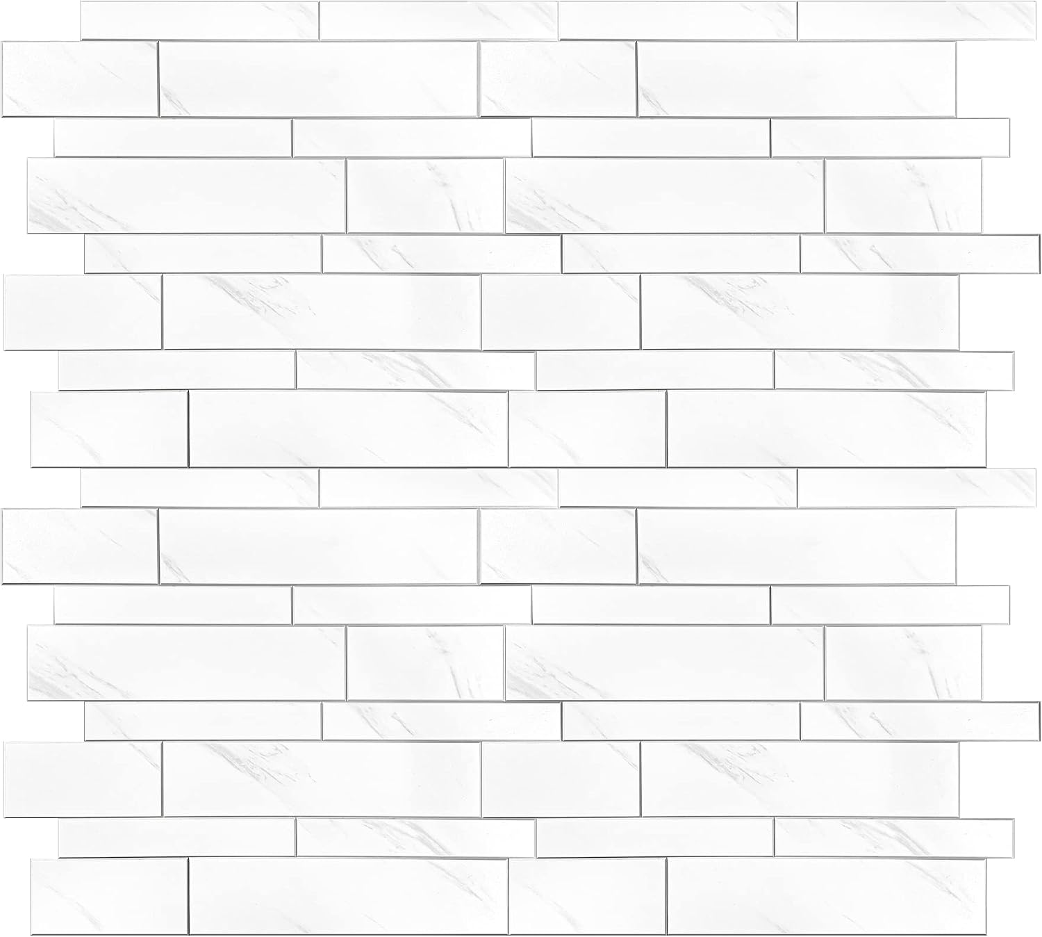 Avant Decor 8 Tiles | Stone Composite Mixed Subway Tile | Peel and Stick Kitchen Backsplash Stick On Wall Easy DIY Installation 11.6" x 11.5"