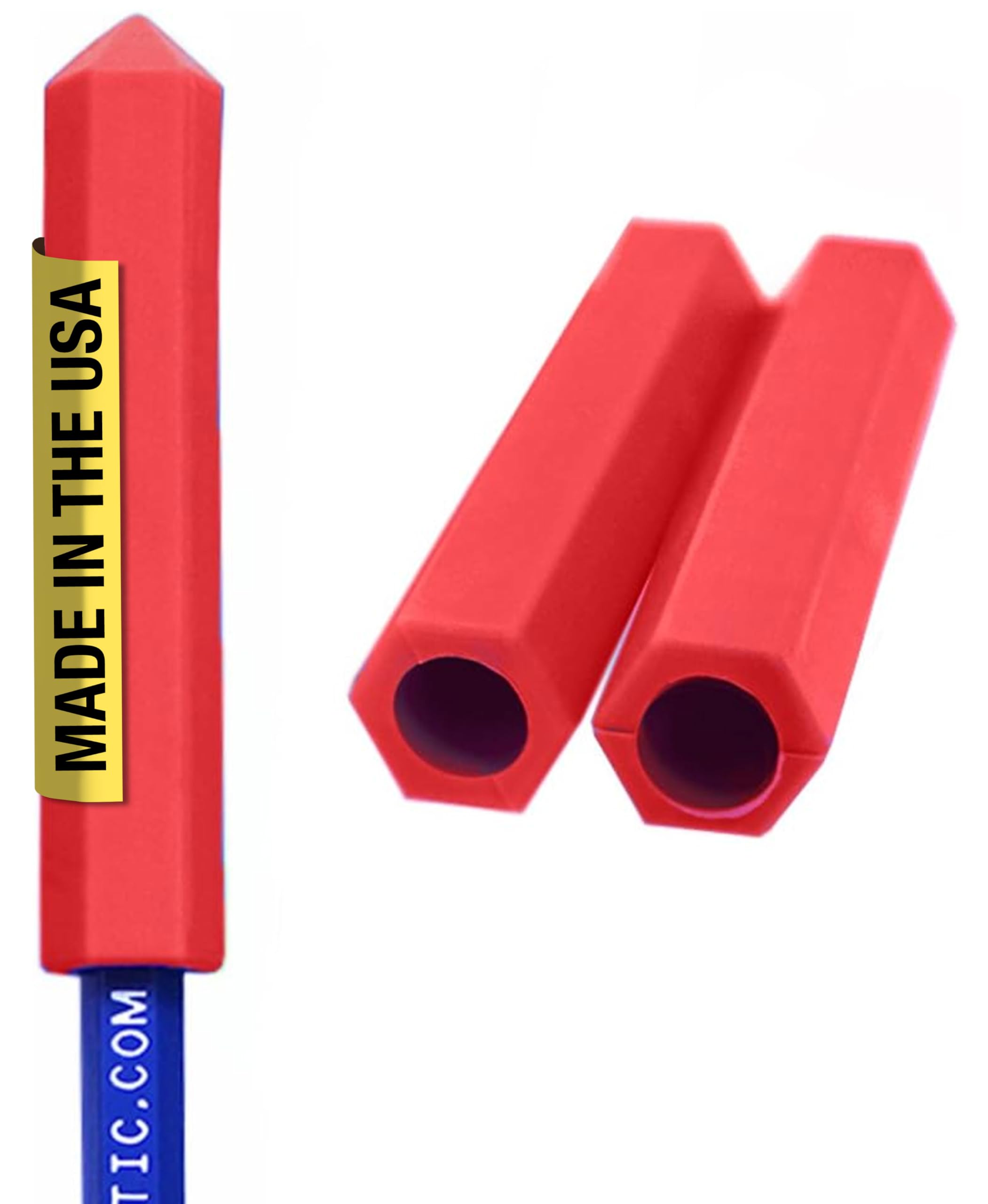 ARK Krypto-Bite Chewable Pencil Topper, Standard, Softest, Red, 3-Pack