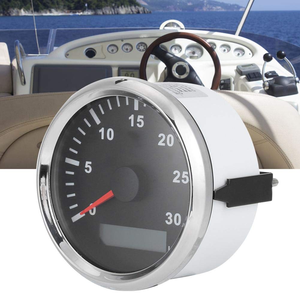 Tacómetro 85mm 12V/24V IP67 Sensor para barcos con pantalla LCD luz roja