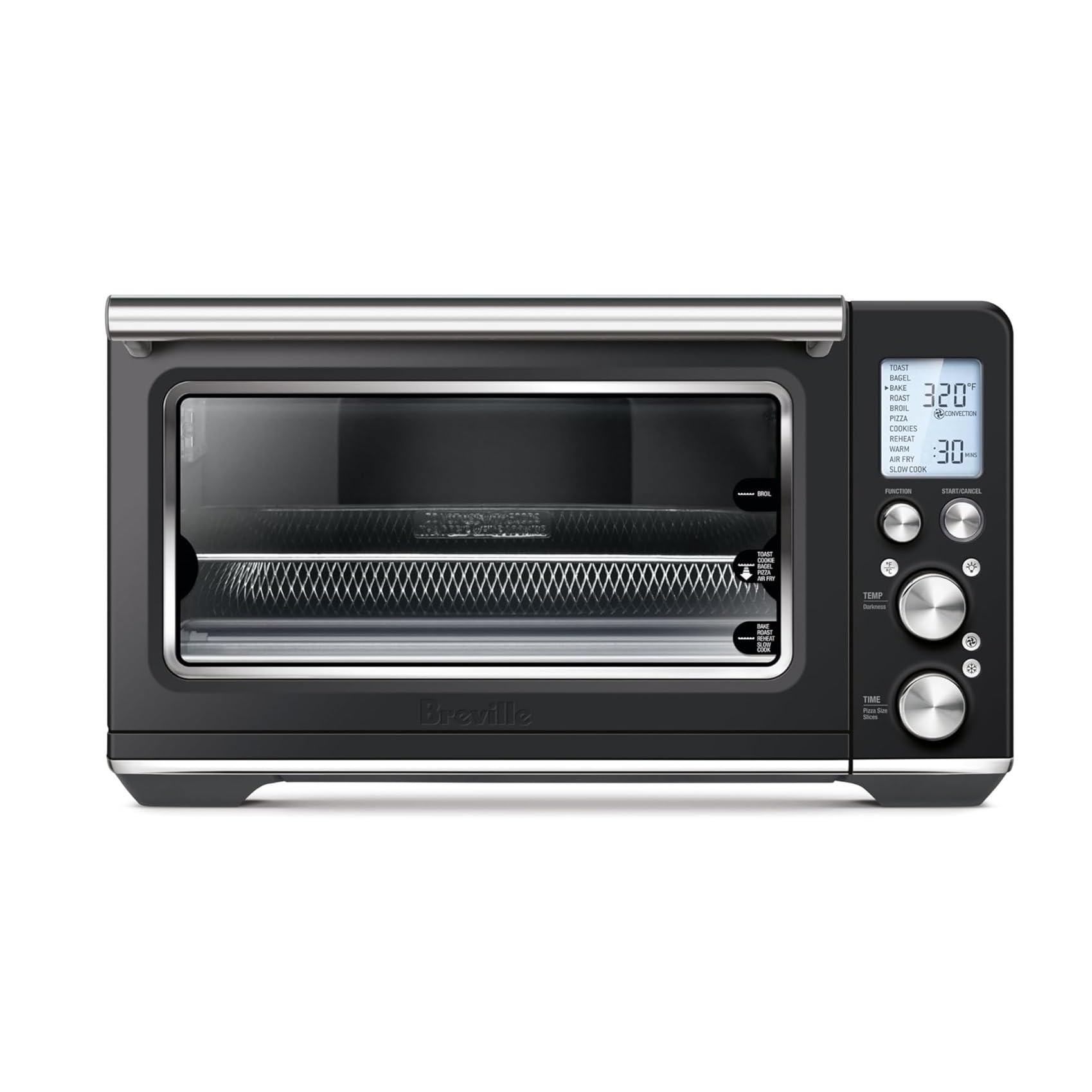 Breville the Smart Oven® Air Fryer, Convection Countertop Oven, Air Fryer Toaster Oven Combo, BOV860BTR, Black Truffle