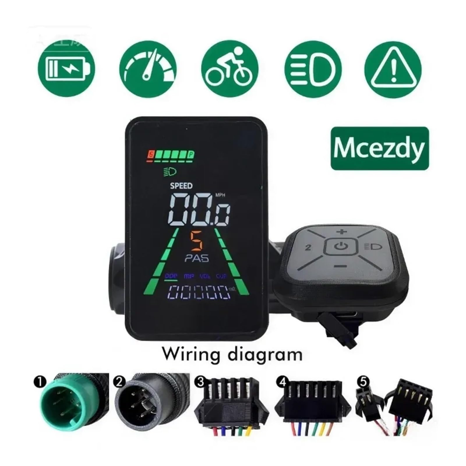 Amazon | L5 LCD ダッシュボード: 24V/36V/48V/60V 電動自転車