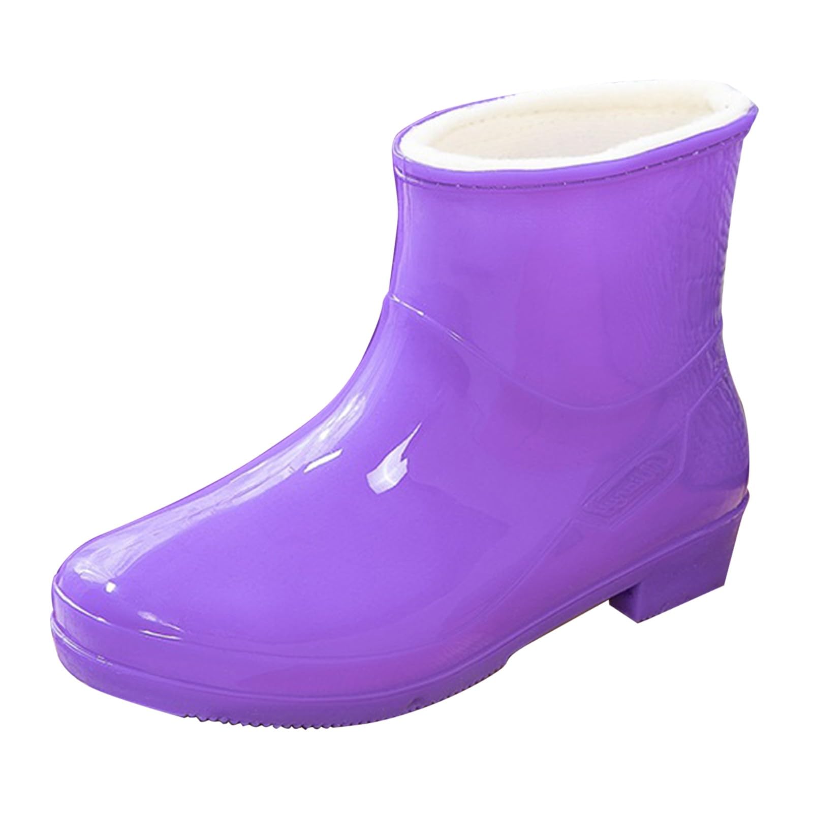 Botas de goma forradas para mujer, botas de lluvia cortas, botas de lluvia, zapatos de goma, antideslizantes, zapatos de jardín, botines impermeables, botas de lluvia, botas de goma, botas de lluvia
