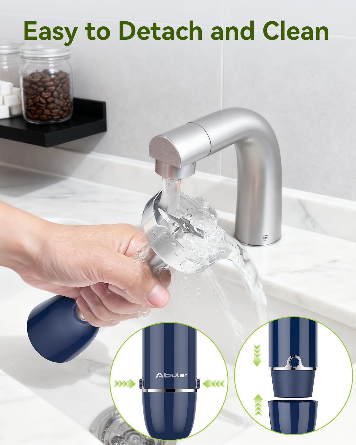 Abuler Batidora de mano de 800 W, 5 en 1, 12 velocidades, sin BPA, acero inoxidable 304, picadora, batidor, espumador de leche, vaso para batidos, alimentos para bebés, salsa