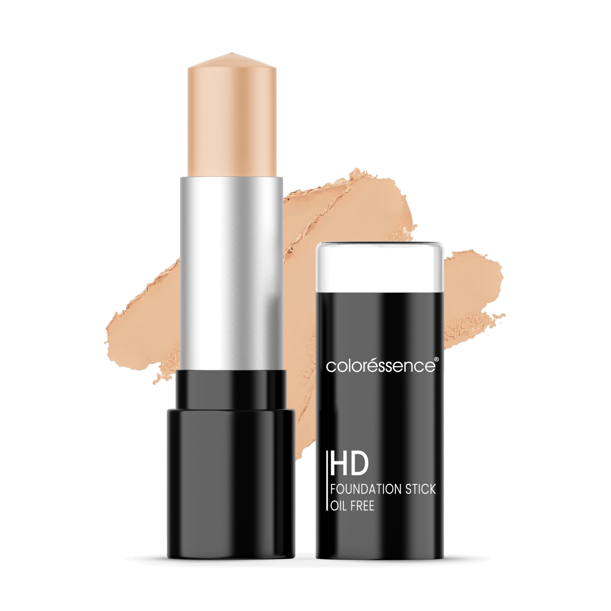 Coloressence HD Foundation Stick fo Illuminating Full Coverage Finish With an Ultra Moisturizing Formula | Create Full Glam Looks for Parties, Brunch, Dinners, Office & Festivities on Budget (Almond)