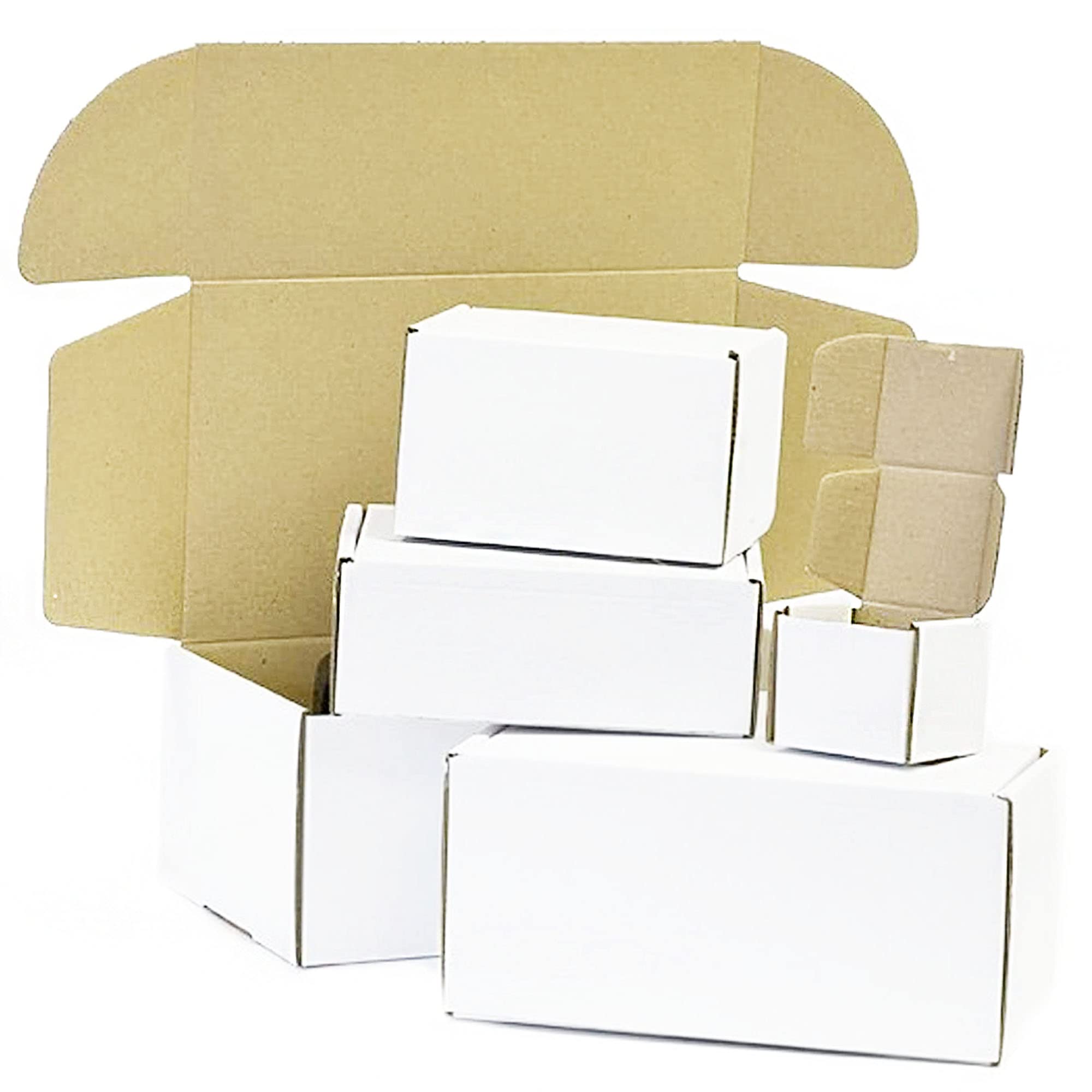 Strong White Postal Shipping Packing Single Wall Folding Lid Die Cut Boxes