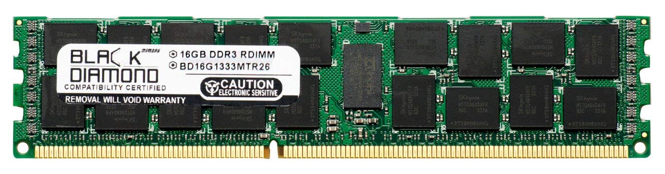 16GB RAM Memory for HP ProLiant Series DL360 G7 Efficiency 240pin PC3-10600 DDR3 ECC Registered RDIMM 1333MHz Black Diamond Memory Module Upgrade