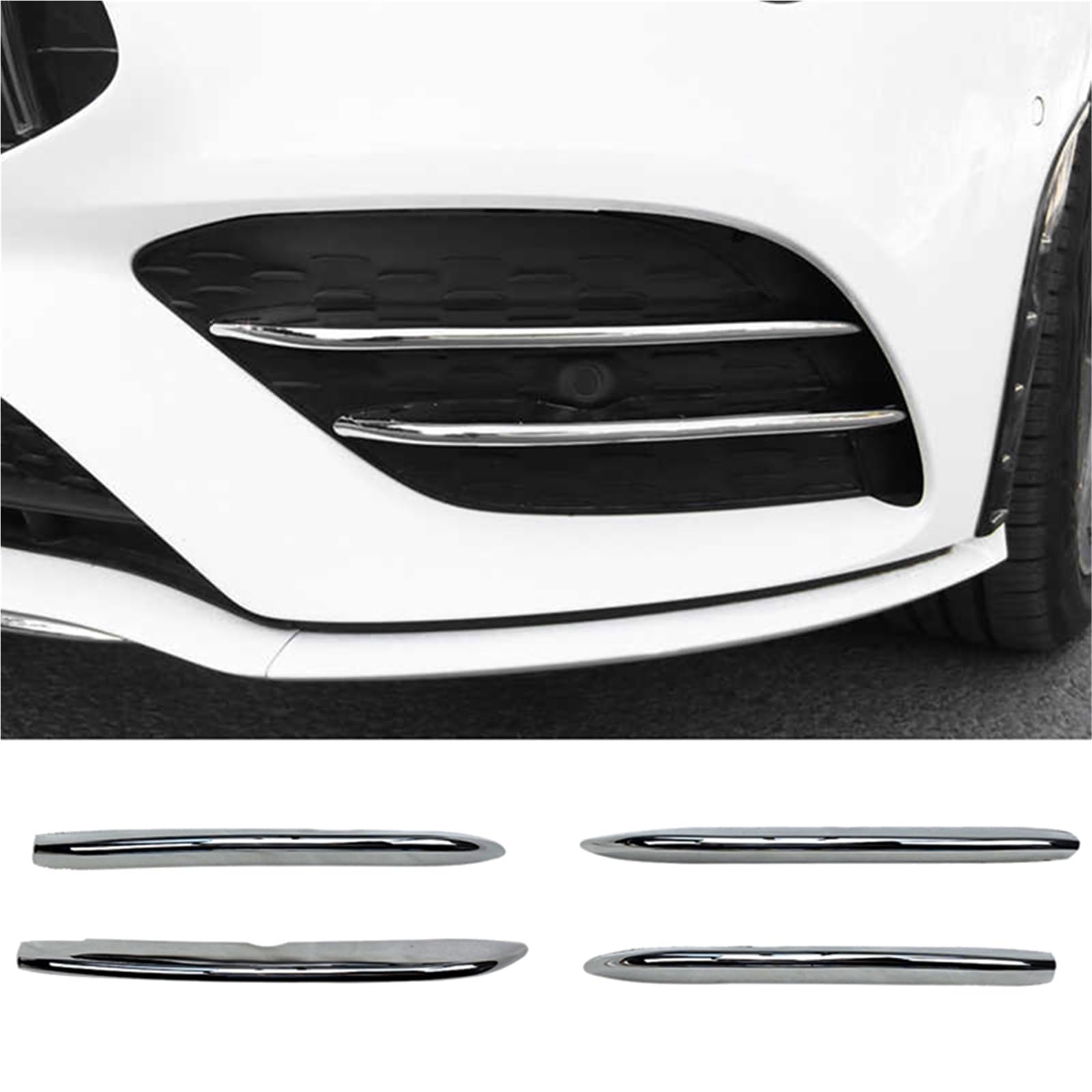 Kühlergrill Nebelscheinwerfer Abdeckung Grille Streifen Aufkleber Dekoration Für Mercedes Für Benz Für C-Klasse CLA C118 CLA200 260 2020 Front Kühlergrill