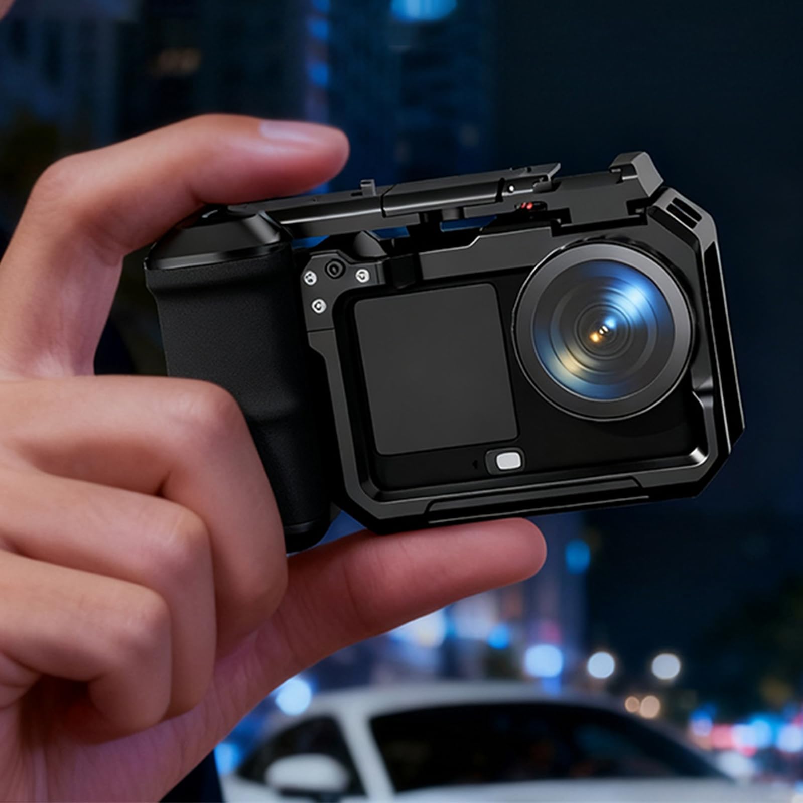 Cámara Empuñadura para dji Osmo Action 6, Empuñadura metálica Xplorer Jaula Protectora Cámara Estructura metálica Jaula Expansión Soporte Disparo Mango Accesorios para dji Osmo Action 6