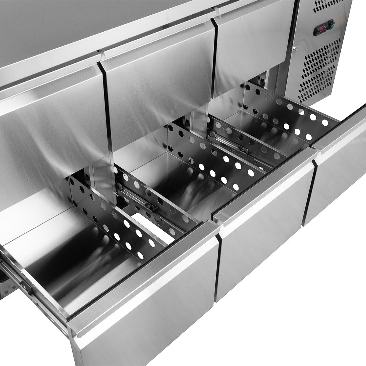 GastroHero Kühltisch ECO 1/2 GN – 214 L, Edelsta Produktbild-Vorschau 4