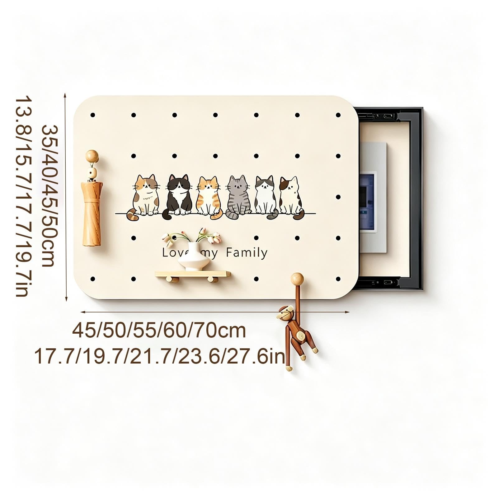 Cubierta de Caja Eléctrica Pegboard Deco Mural Linda Cartoon