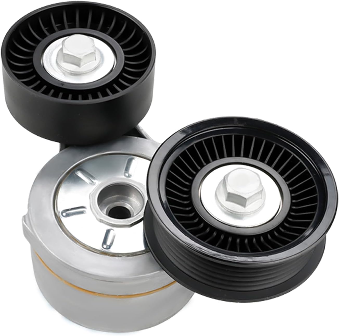 Belt Tensioner Assembly with Pulley Compatible with Dodge Dakota Durango Ram 1500 Jeep Commander Grand Cherokee Chrysler Aspen Mitsubishi Raider Replacement for 39120 53030958AC