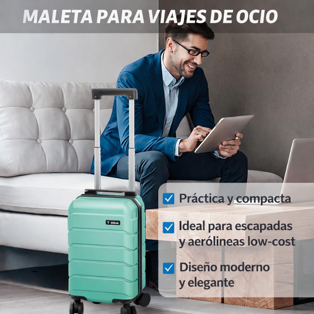 Maleta de Viaje Cabina 40x25x20cm 20L Upfly Underseat 16 XXS con Ruedas Desmontables