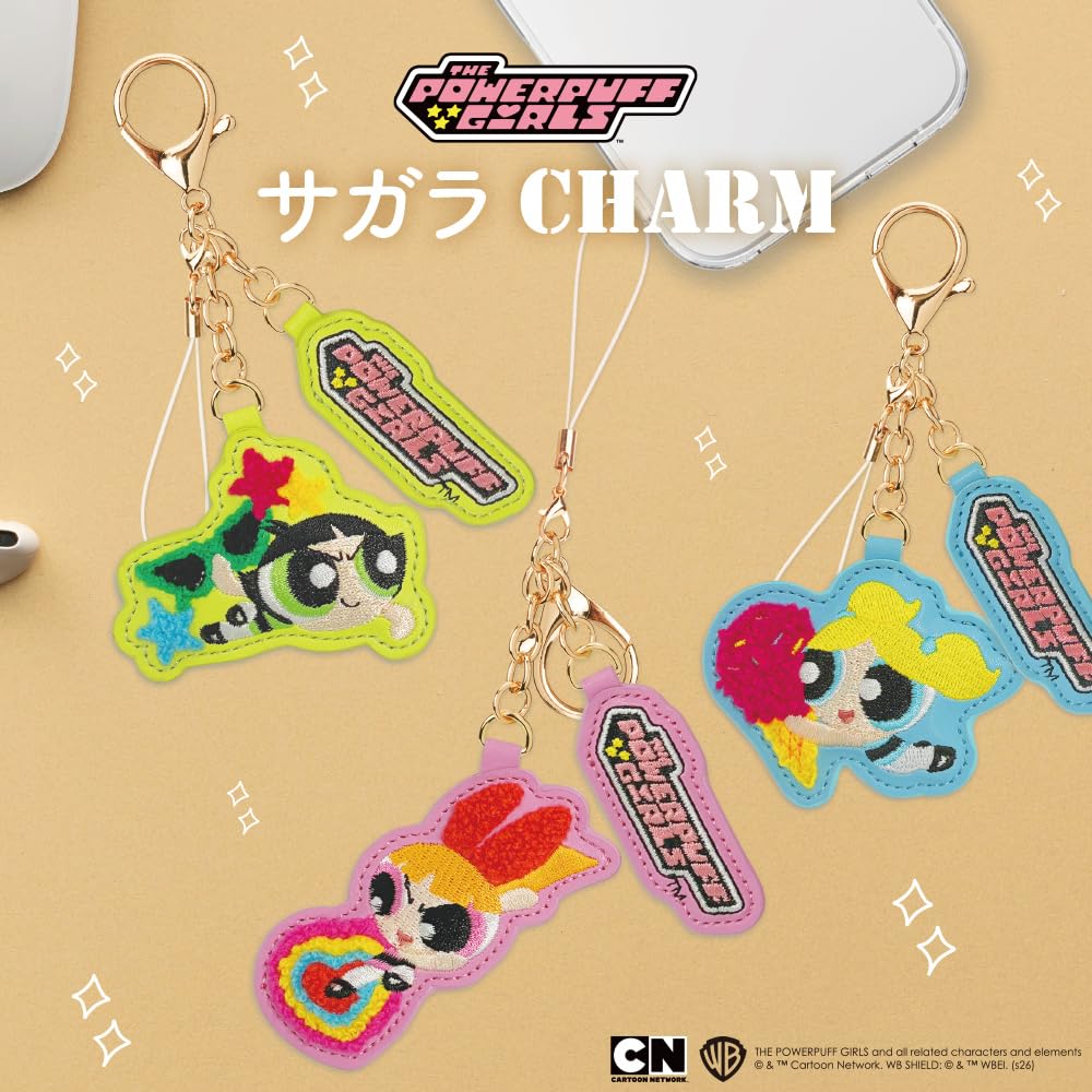 キャラクター デザイン サガラ刺繍 チャーム パワーパフガールズ ブロッサム PG-WCMS04PPG
