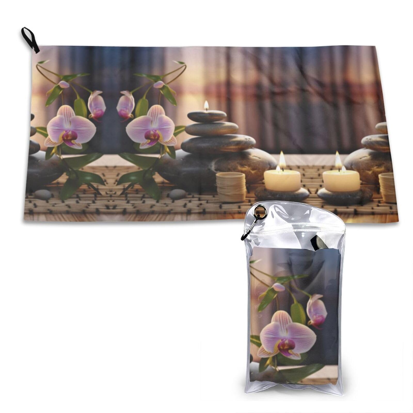 WXWJSHMGC Zen Stone Print Cooling Towel, Gym Towel,Cooling Towels For Neck, Soft Breathable Travel Cool Towel,Sports Towels For Gym,Camping