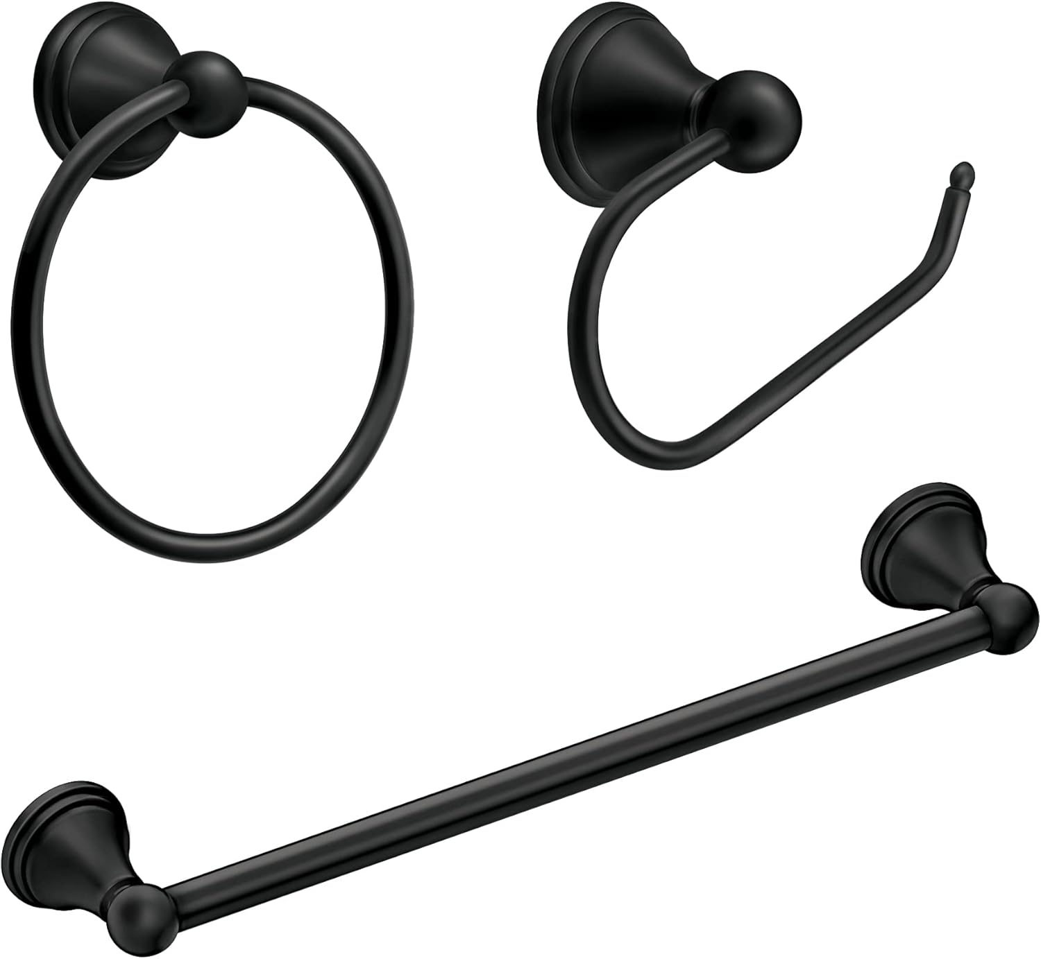 Moen DN8433BLPreston Paper Holder Towel Bar Towel Ring