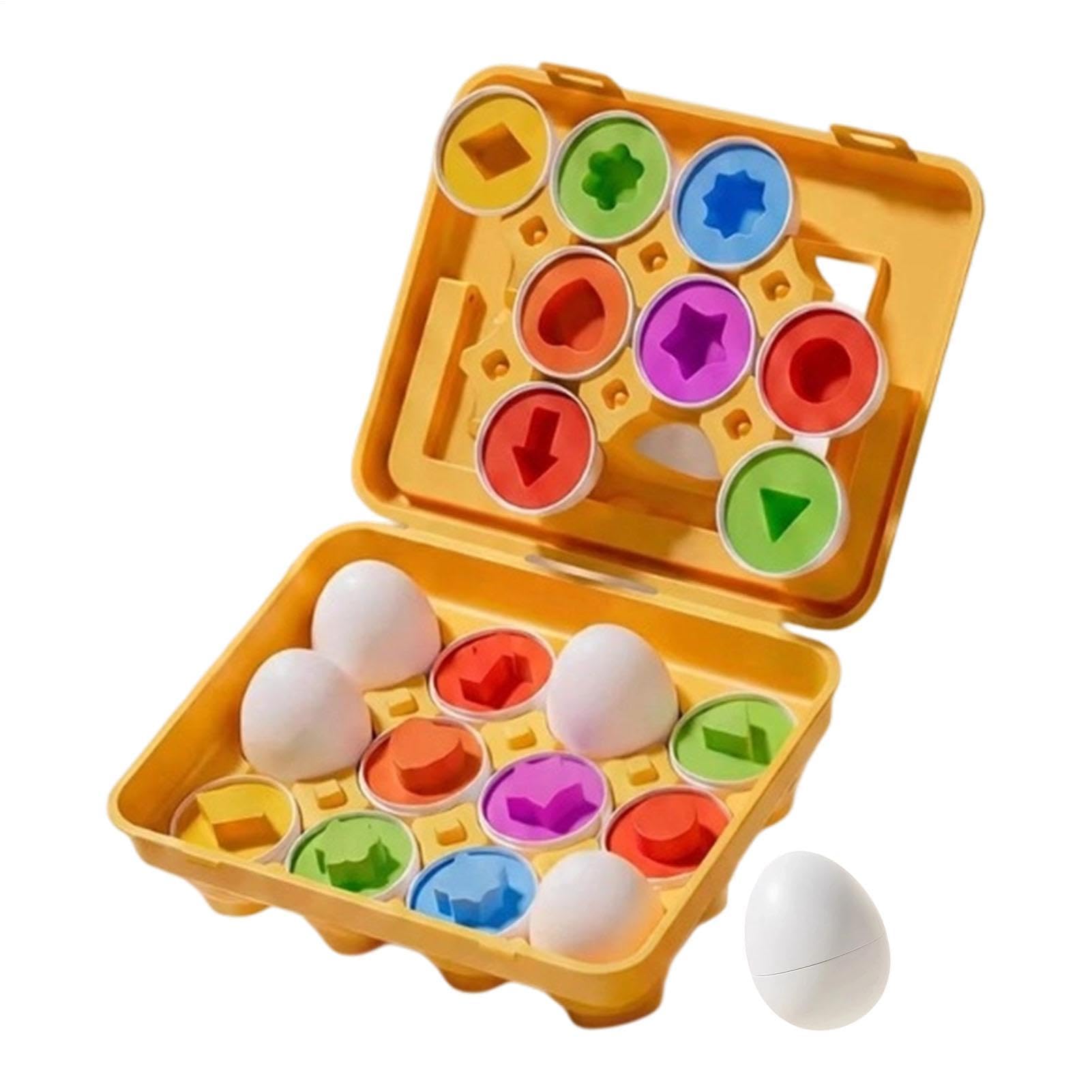 Muiltvoe Color Matching Toys,Fun Fine Motor Skills Toys | Eggs Shape Color Sorting Games | for Kid Boys Children Teens Women Men Adult Kindergarten Birthday New Year