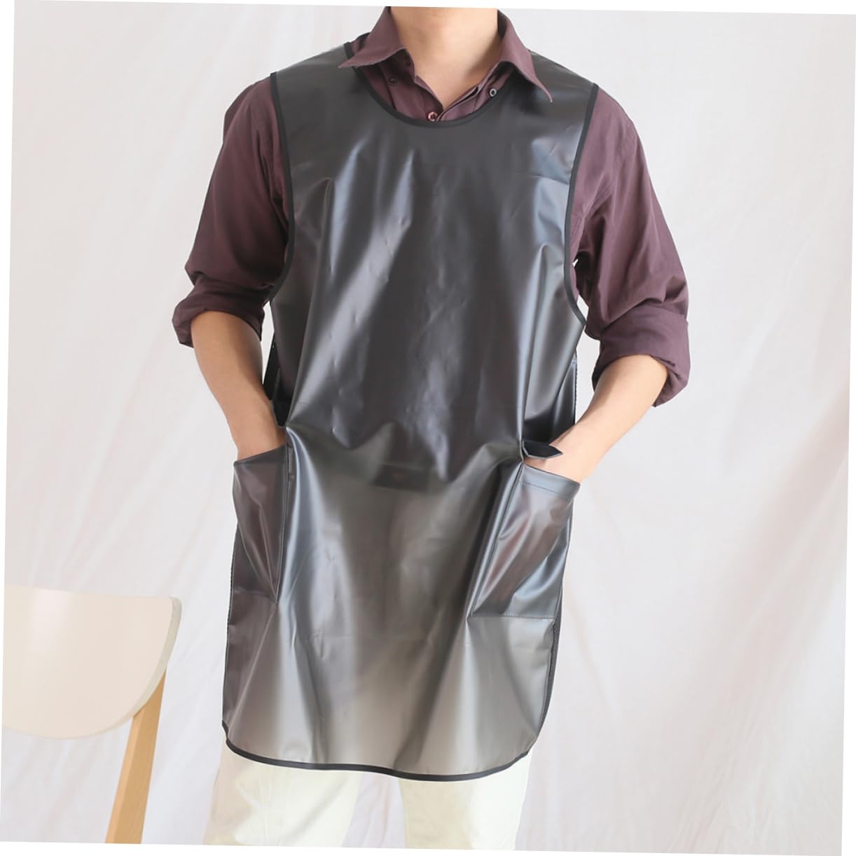 PRETYZOOM 1pc Tpu Waterproof Apron Multi-purpose Kitchen/dish Washing Home Store Apron Women/men Sleeveless