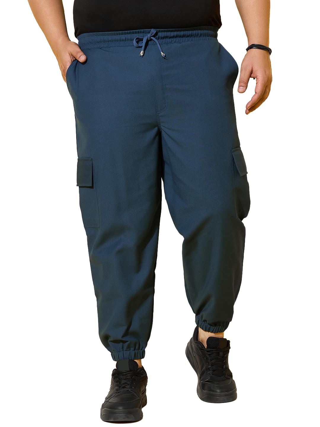 bigbanana Men Plus Solid Blue Trouser-picture-59
