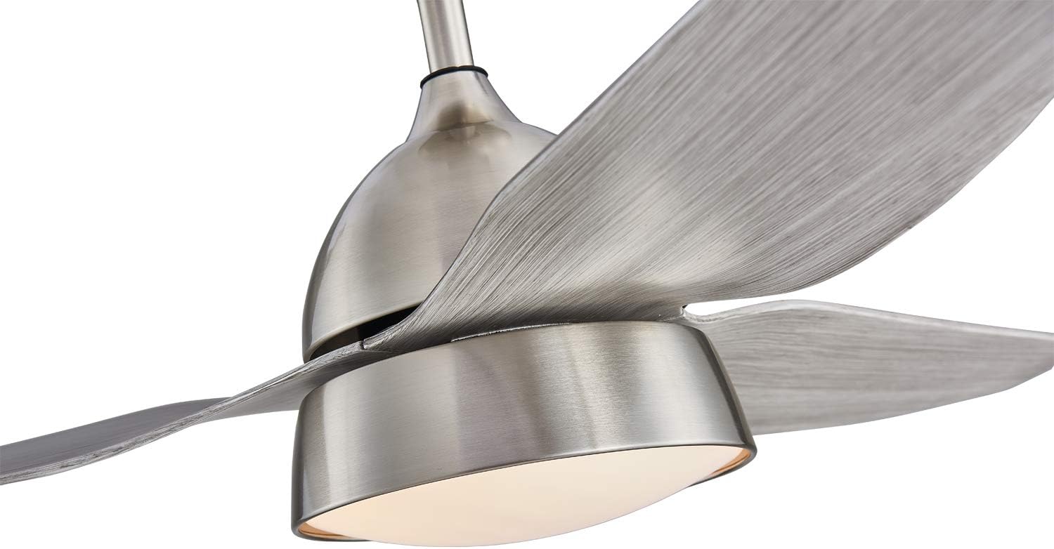 Blасk Frіdау Sаlе 2022 LAMPSMORE 52 Inch Indoor Ceiling Fan With Lights,Nickel Ceiling Fan Light Kit For Bedroom,Modern Ceiling Fan With Remote,Industrial Ceiling Fan With 3 Blades