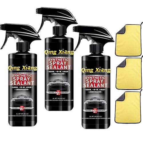 車用コーティング剤、500ML イックコーティングスプレー Qing Xiang Synthetic Spray Sealant カーコーティング剤 セラミックコーティング、撥水防汚 クイックコーティングスプレー 耐高温 全車適用 自動車用ナノコーティング