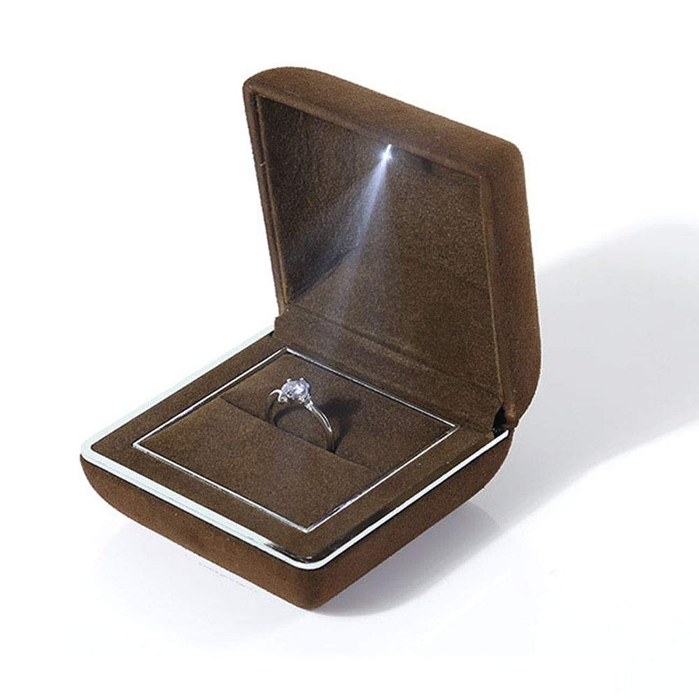 GPWDSN Jewelry Display Stand Holder Small Ring Earring Jewelry age Organizer Gift Box for Proposal Engagement Birthday Christmas Anniversary 1 Piece Not Sets Boxes Organisers