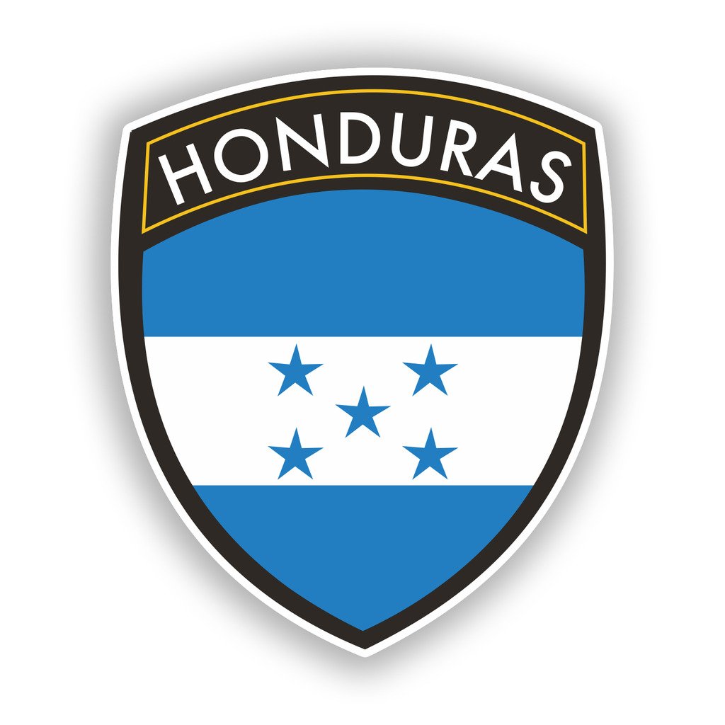 Destinationvinyl Multi 2 X 10Cm/100Mm Honduras Flag Design Vinyl Stickers Travel Luggage #10658