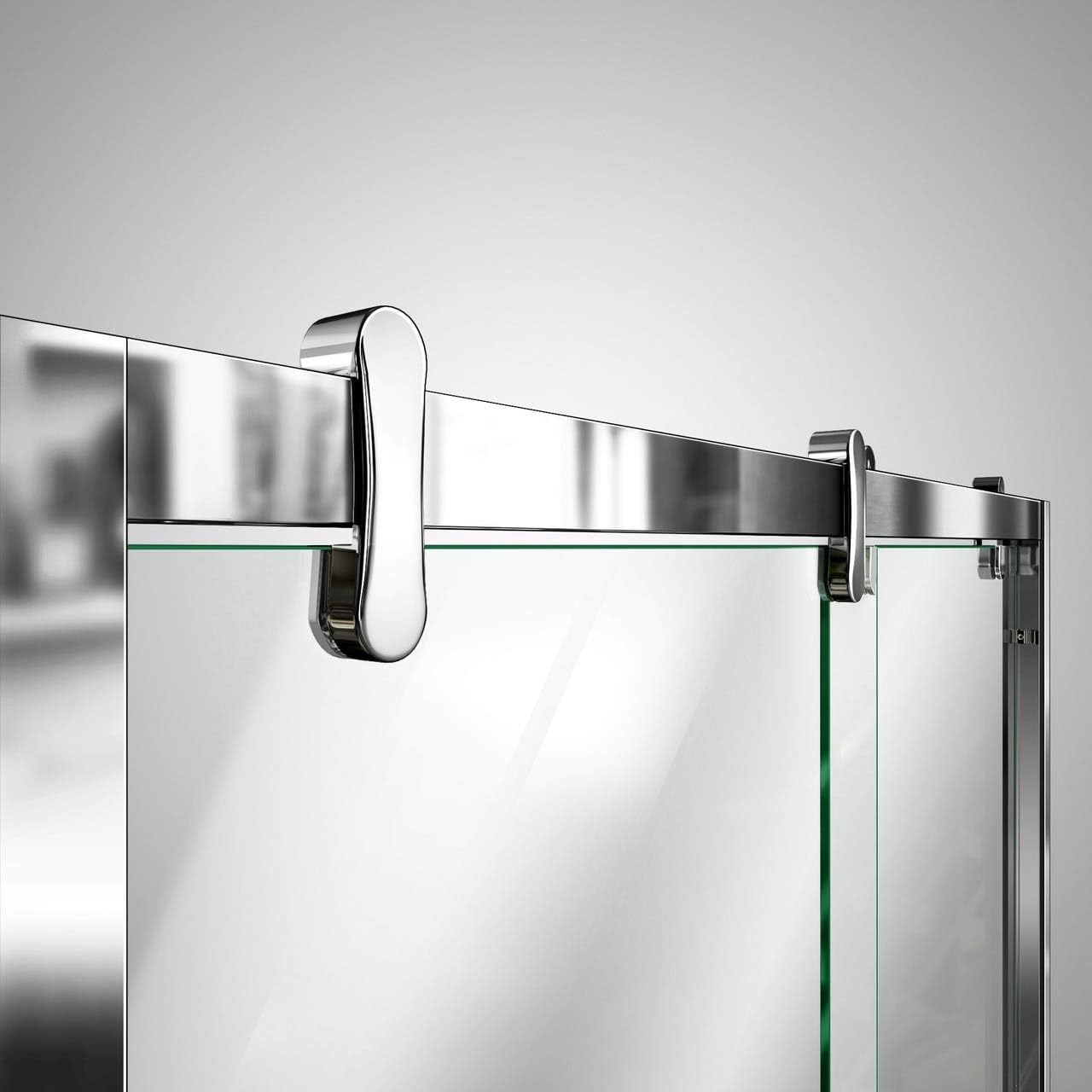 Cavalier 60" Polished Stainless Steel Frameless Sliding Shower Door