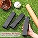 Yaocom 6 Pcs Curled Style Baseball Ground Anchors 1.8 x 8 Inch Suitable for Standard/Official Size Baseball Base (Black)