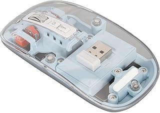 Wireless Gaming Mice, Wireless 2.4G/Dual Bluetooth RGB Computer Gaming Mice with Transparent Shell, 4 Adjustable DPI Up to 2400 DPI, Rechargeable Mute Mouse for PC Laptop Tablet