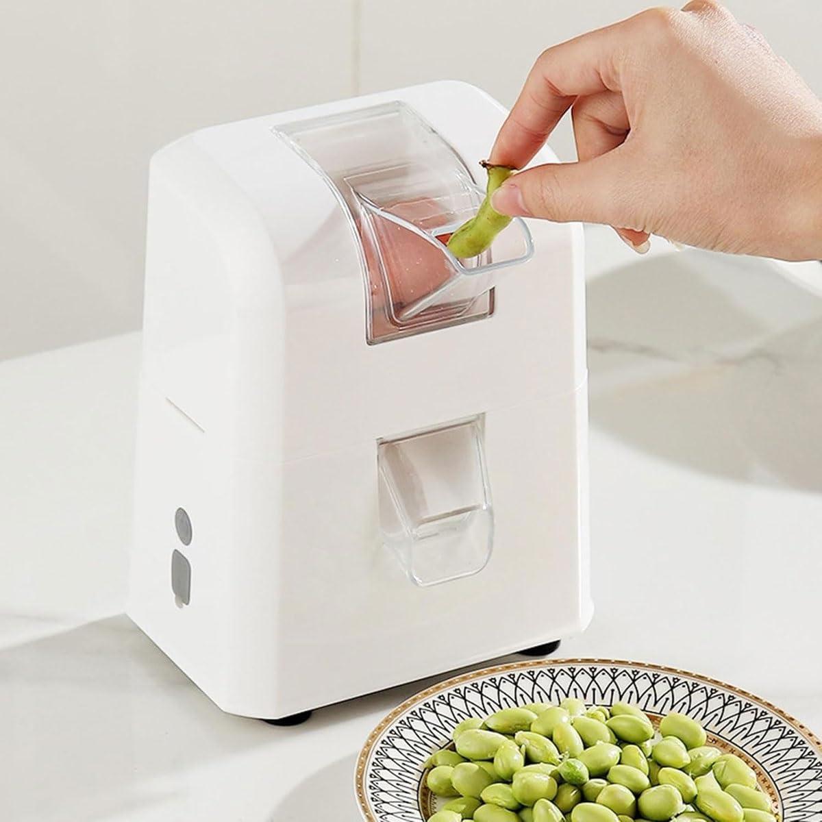 Sgusciatrice elettrica for piselli e fagioli, macchina for sbucciare, sgusciatrice for fagioli semiautomatica, macchina for sbucciare edamame, robusta e a risparmio di manodopera, for piselli/soia