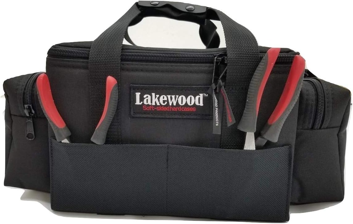 Lakewood Fishing Black Lure Caddy Tackle Box w Adjustable Hanging Lure Dividers