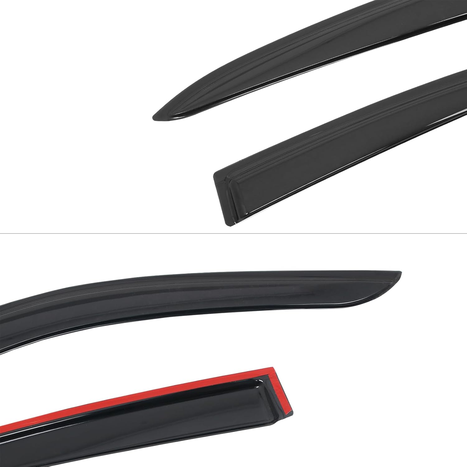 FREEMOTOR802® Tape-on Side Window Visors Wind Deflectors Rain Sun Guards Vent Visors, Compatible with 2019-2025 Lexus UX-Series UX200 UX250h UX300h, Smoke/Tinted Acrylic 4PCS