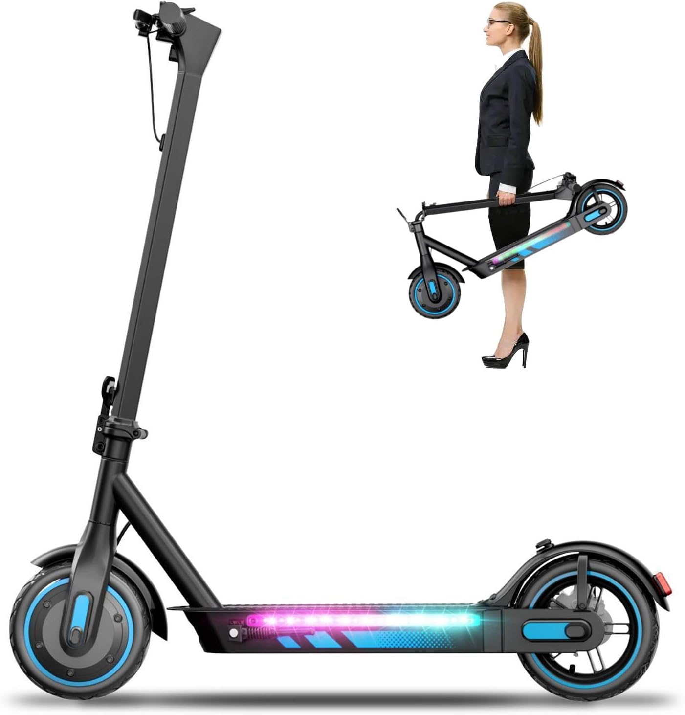 Electric Scooter for Adults,350W/500W/600W Powerful Motor,8.5/10 Tires,Up to 19/25 MPH,15/22/28 Mile Range,Dual Braking System,Foldable Lightweight EScooter for Young,Max Load 265 LBS,APP Control